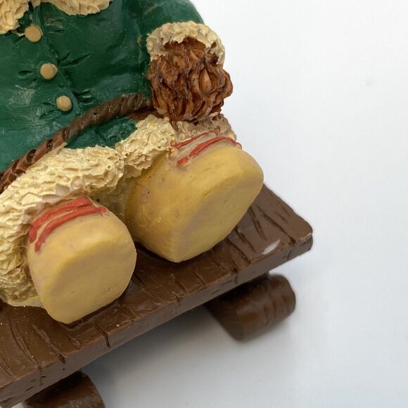 Russ Bears from the Past Christmas Ornament Bear Wrapped with Lights Sled #13782 - Picture 8 of 10